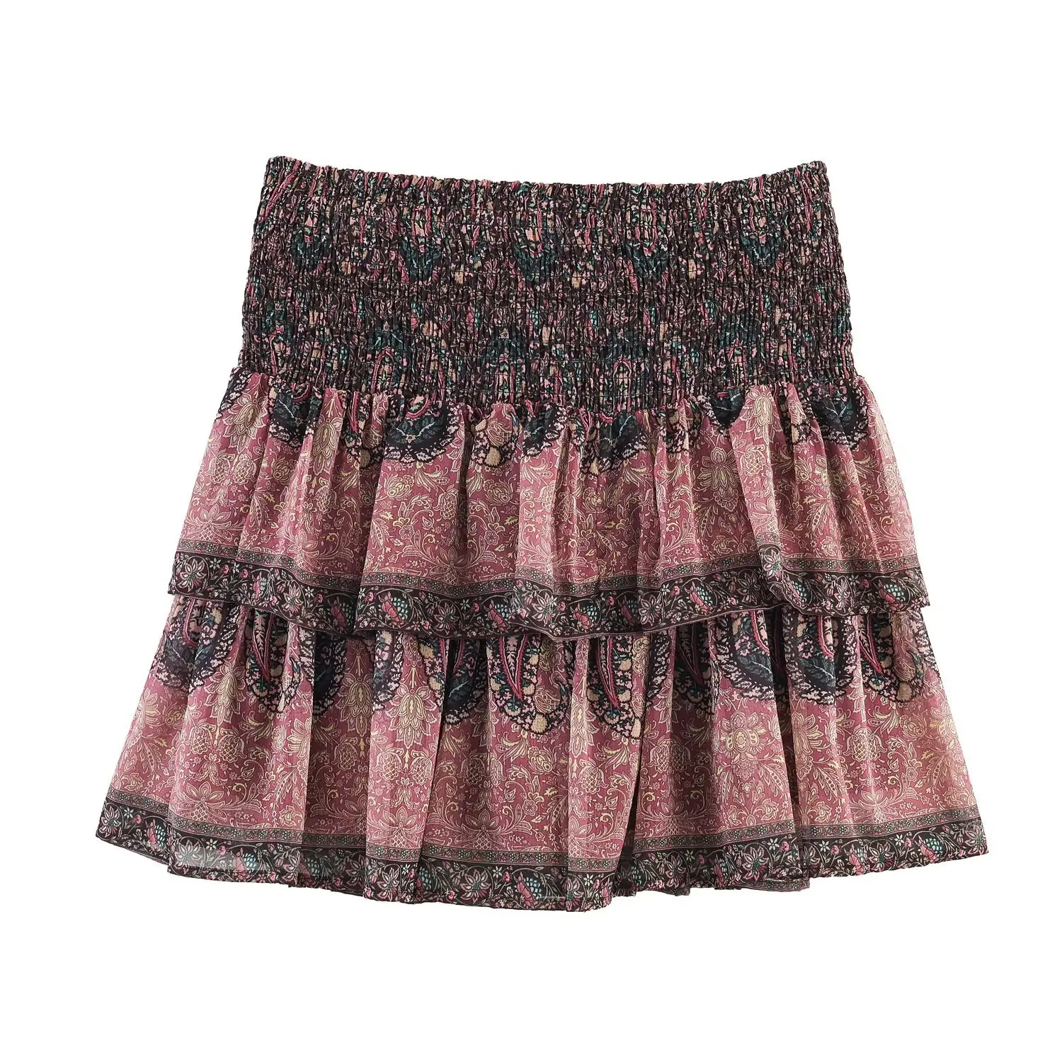 

Новая модная юбка А-силуэта с принтом в европейском и американском стиле, короткая юбка для женщин, идеальный подарок.