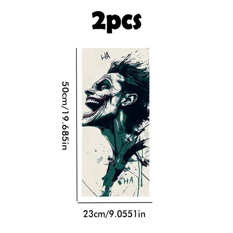 2 pieces of automotive B-pillar stickers Joker Smooth material protection film with anti-scratch properties