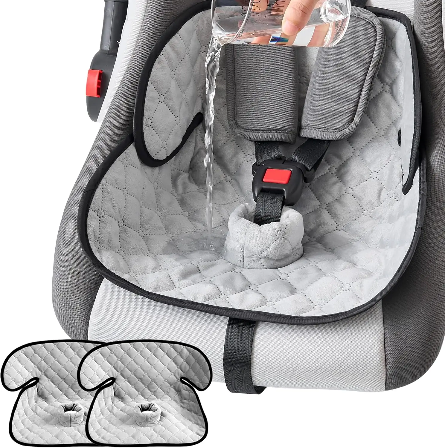 

2 Pack Waterproof Piddle Pads for Car Seat Potty Training, Protects Against Accidents with Durable Liner Cover