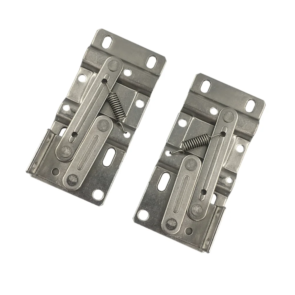 

2 Pcs Silver Spring Support Frame Furniture Connector Hinge Thick Rivets Durable Cabinet Bracket Bookcase Under Door Accessories
