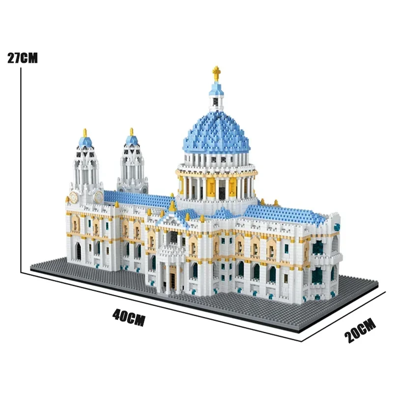 7053 sztuk miasto Mini St Paul katedra architektura klocki słynny zamek Moc cegły prezenty edukacyjne zabawki dla dzieci