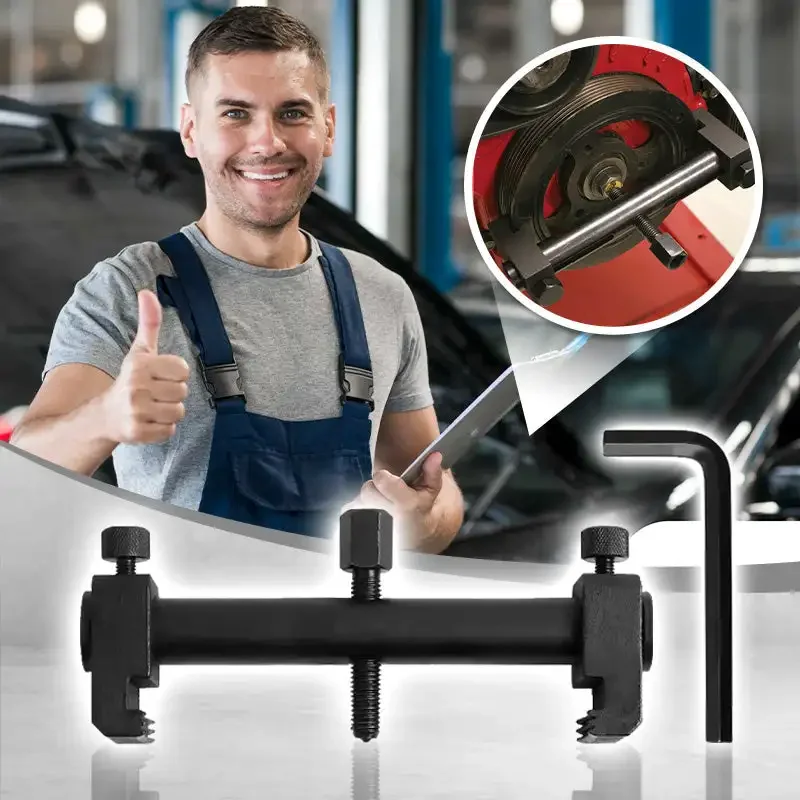 Adjustable Threaded Crankshaft Pulley Removal Tool Universal Puller For Ribbed Drive Pulley Crankshaft Remover Car Repair Tool