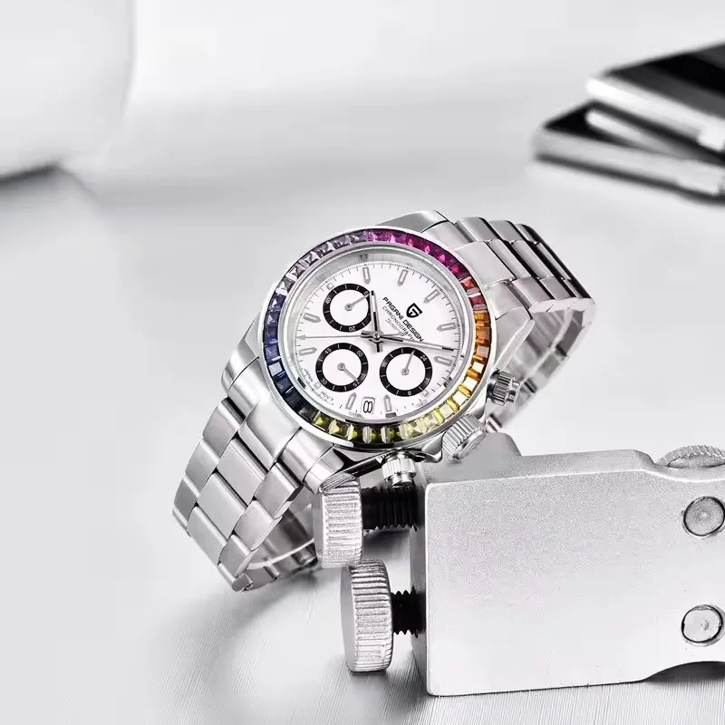 Pagani Design Multifunctional Waterproof Quartz Stainless Steel Watch for Men And Women LuxurySapphire Crystal view 5