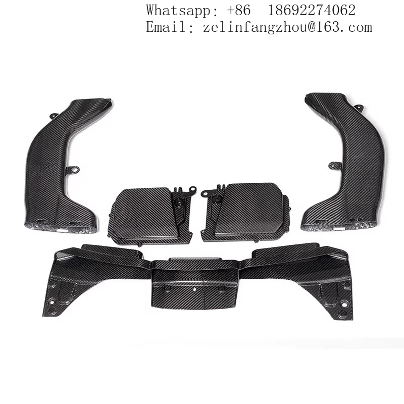 100% Dry Carbon Fiber Cold Air Intake System With Air Inlet For Benz AMG C43 3.0T 2020-2024 Airspeed Kits