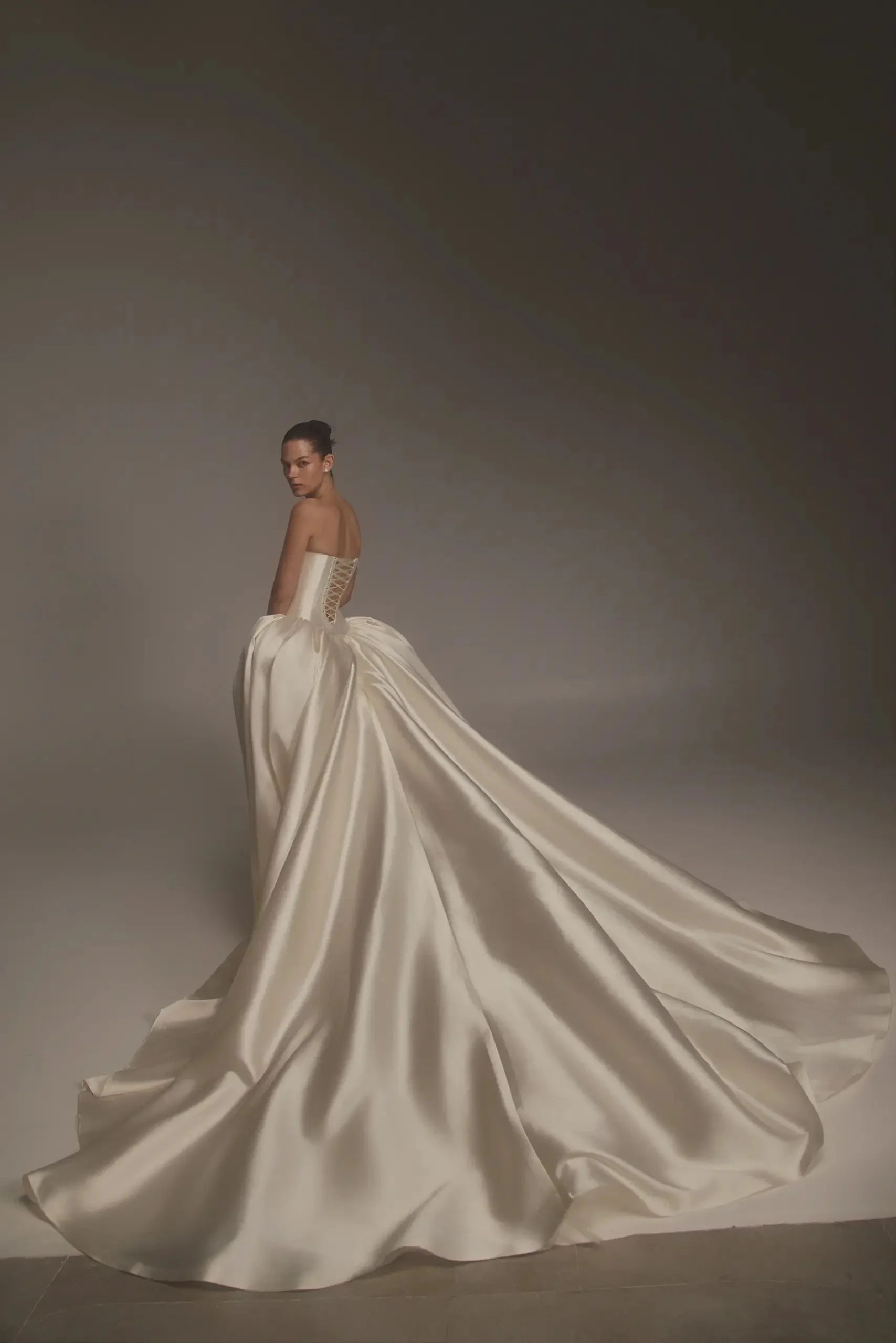 vestido de novia princesa vestidos feminino elegante para casamento ball gown wedding dress basque waist  satin corset bespoke
