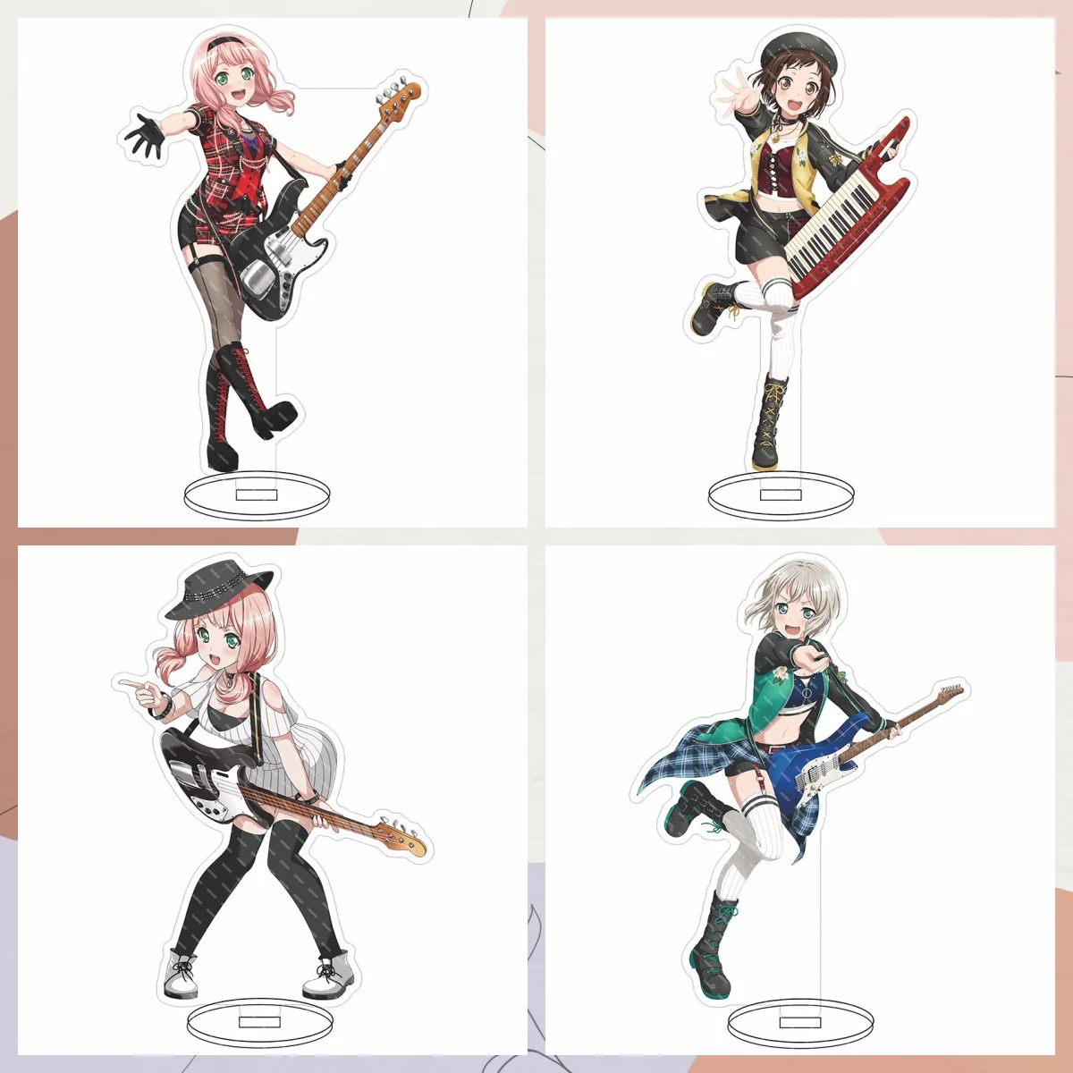 Hot Anime Afterglow BanG Dream! Figures Acrylic Stand Model Plate Mitake Ran Uehara Himari Udagawa Tomoe Standee Model Gift