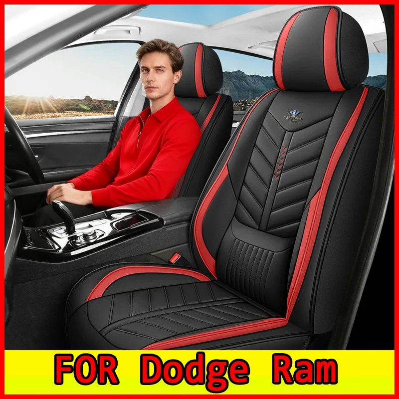 

FOR Dodge Ram Car seat cover Waterproof Faux leather soft full wrap waterproof wear-resistant seat cover full set of 5 seat
