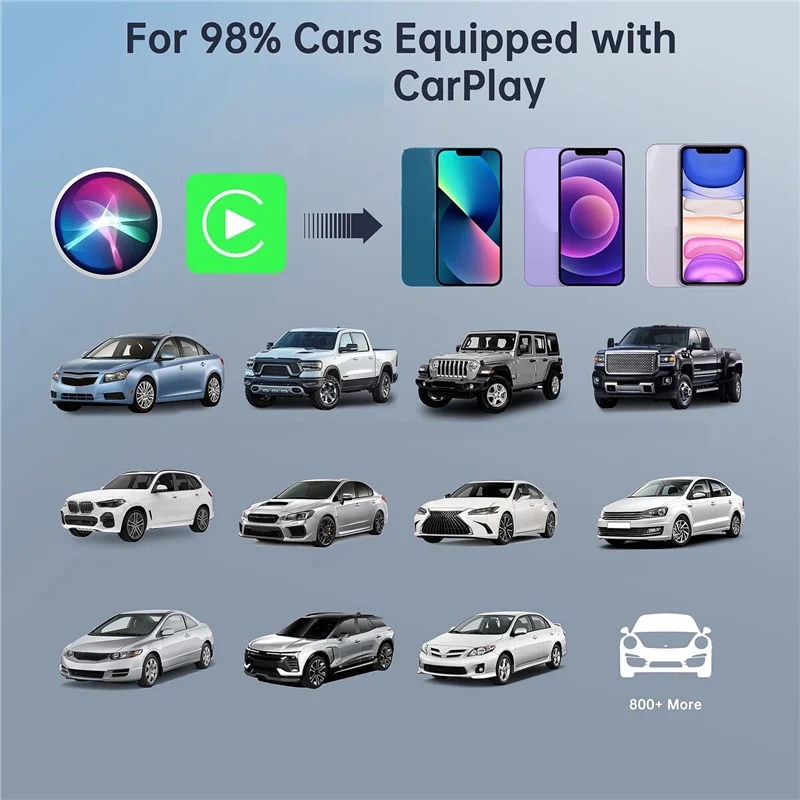 Adaptador sem fio carplay com fio para dongle carplay sem fio para iphone wifi atualização on-line adaptador carplay sem fio-pos