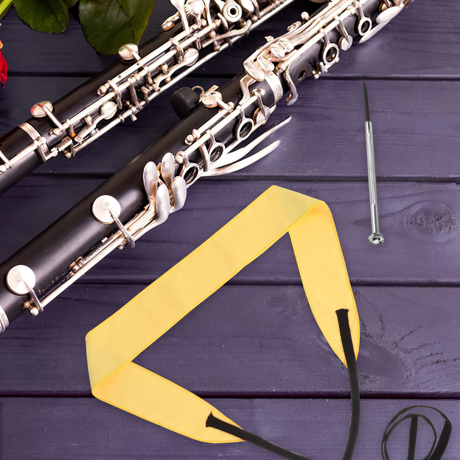 

Wind Instrument Cleaning Set Clarinet Dust Brush Care Flute Brushes for Musical Instruments Cotton Kit Saxophone Essentials