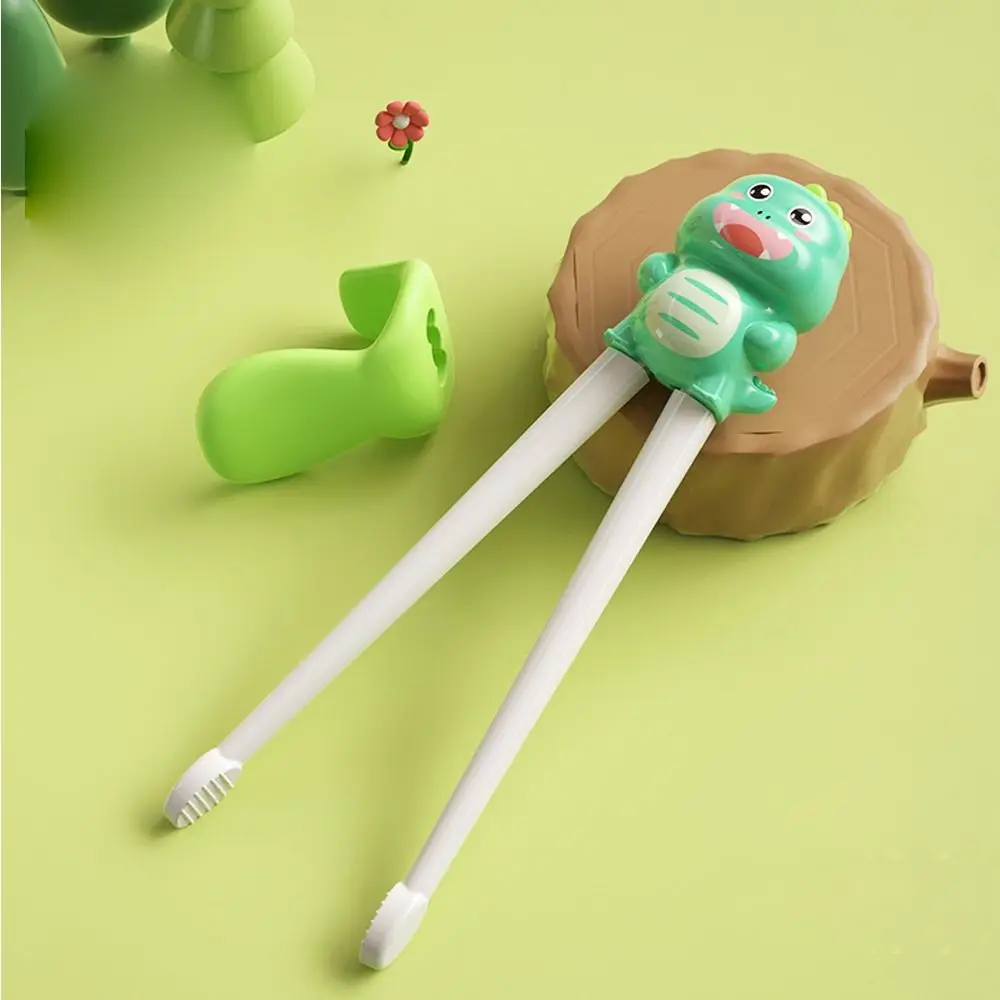 

Многоразовые пищевые силиконовые инструменты для обучения еде динозавров, детская посуда, детские обучающие палочки для еды, помощник для практики ребенка