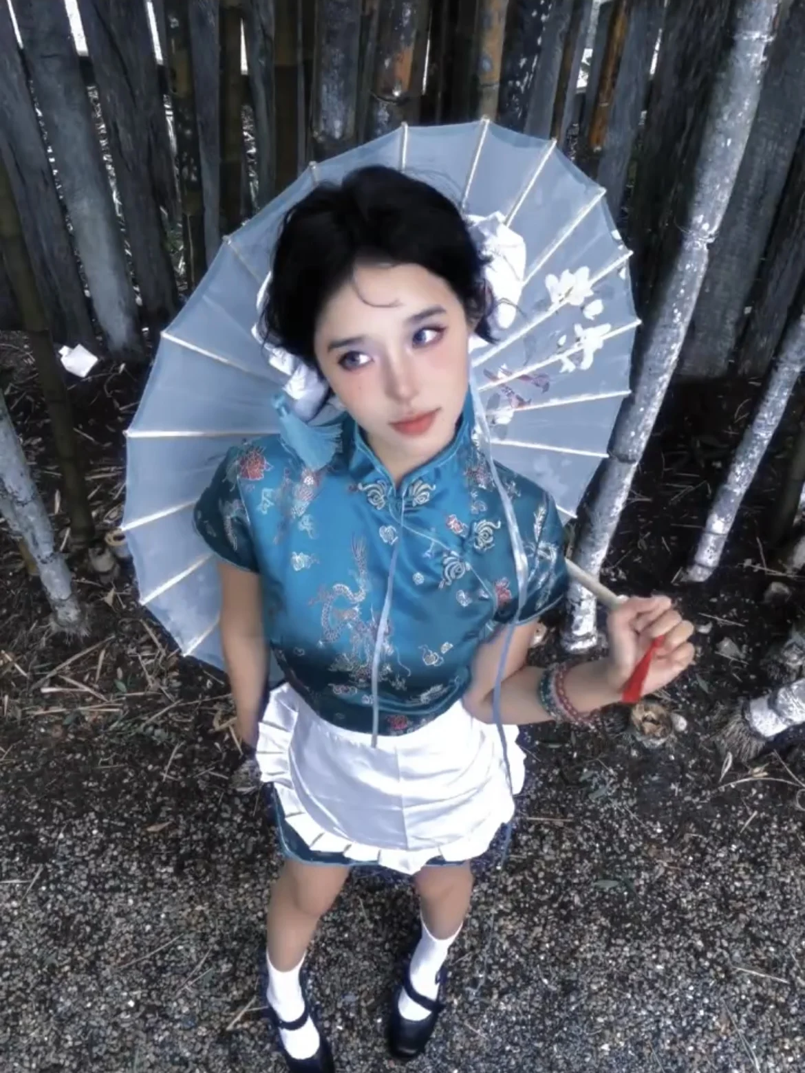 Loween الصينية Sle Dr Maid orm ort Sve ort ملابس يومية لأفضل مجموعة مطابقة المقلي