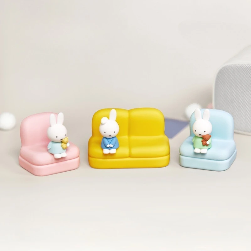 Miffy Sofa Stand II Blind Box Ornament, Handyständer, Figur, niedliche Sofa Blind Box Ornament