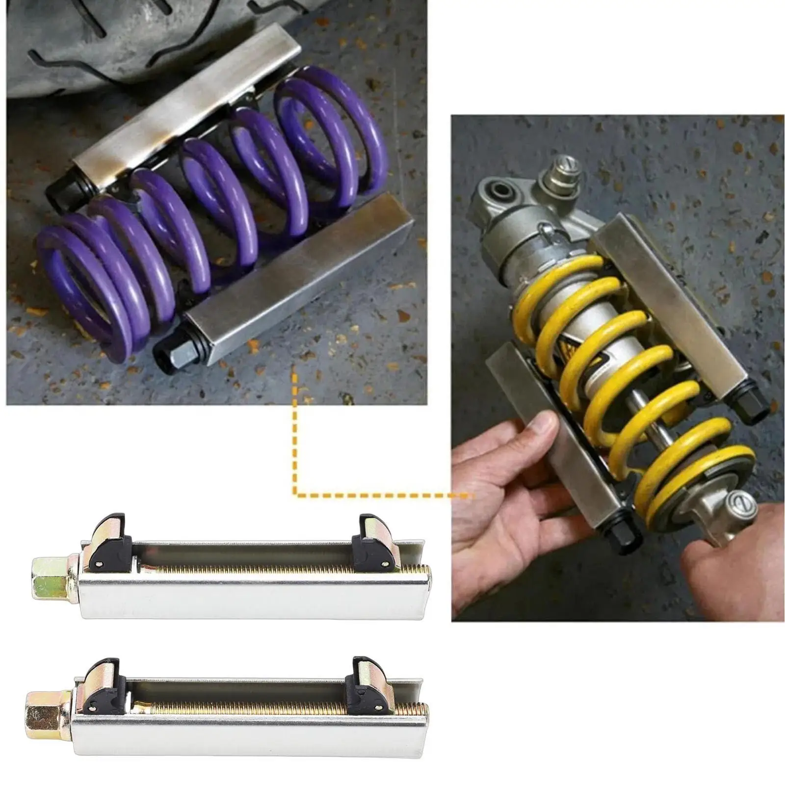 Motorcycle Rear Shock Spring Compressor Tool Steel Manual Set for Strut Coil Removal Maintenance and Modification Work
