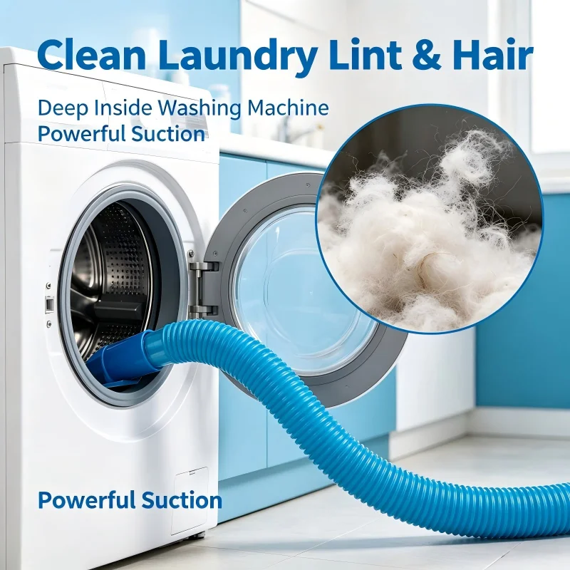 1pcs Upgraded Dryer Vent Cleaner Universal Vacuum Hose Accessory Flexible Deep Cleaning Tool for Dryer Vent Washing Machine Remo