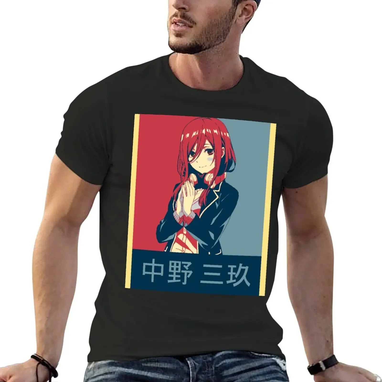 Miku Nakano Pop Art Shirt T-Shirt shirts graphic tee quick drying oversizeds shirts graphic tee men