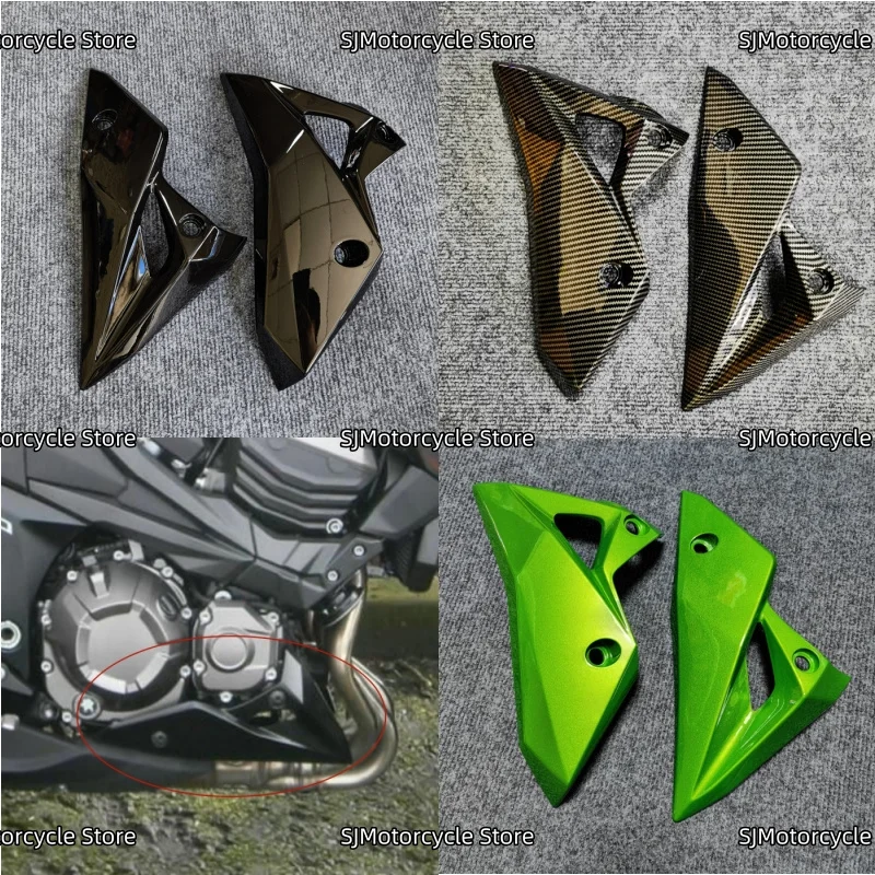 

Motorcycle Pot Belly Exhaust Side Guard Lower Bottom Oil Belly Pan Cover Fairing Cowl Fit for Kawasaki Z800 Z 800 2013-2017