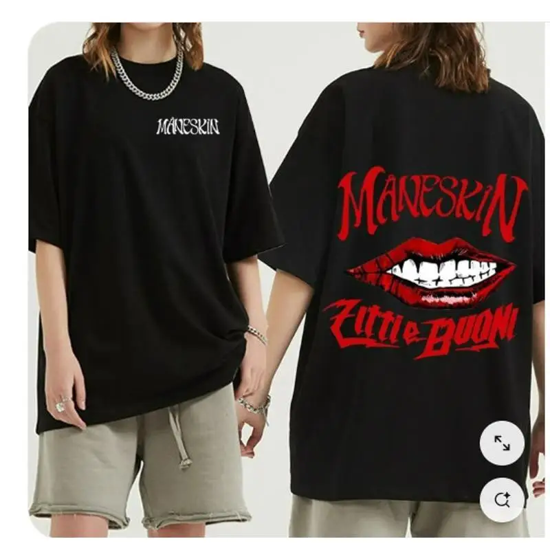 Maneskin Logo Print Funny Women T Shirt