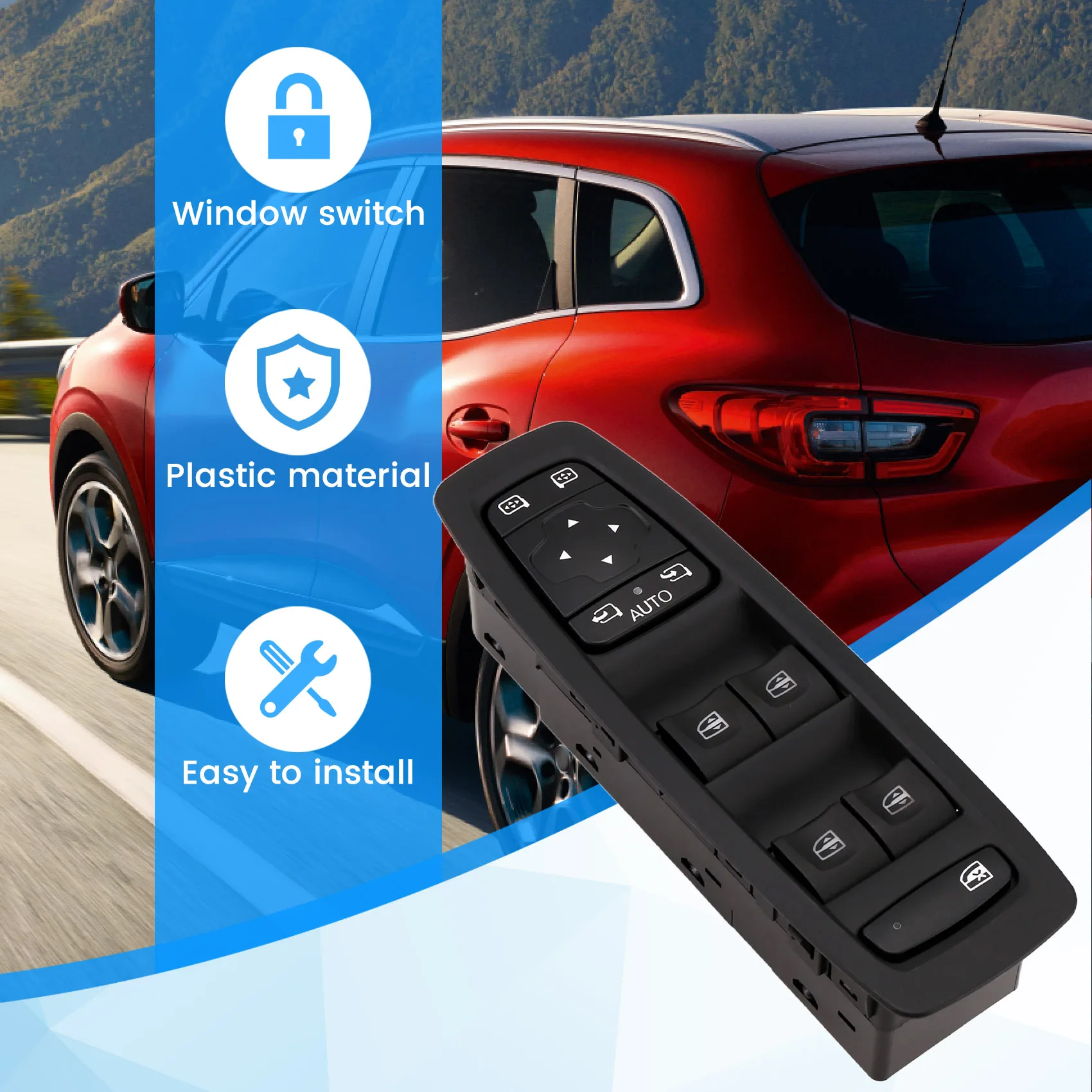 Car Power Window Master Switch Lifter Button 25401-2952R for Renault Kadjar 2015-2022 for Megane LV 2018