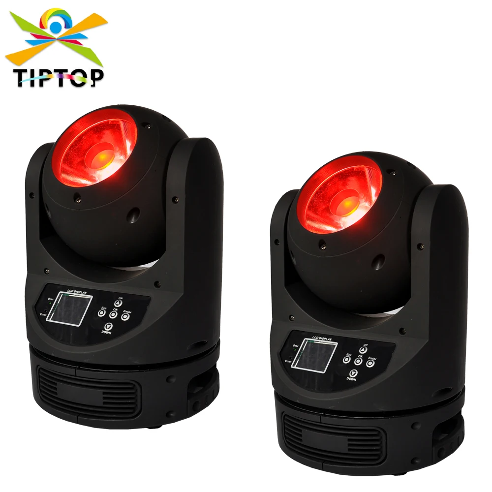 

TIPTOP 2XLOT Mini 60W Super Beam Led Moving Light DMX 18 Channels RGBW Color Mixing 130W Stage DMX Beam Led Scanner Light