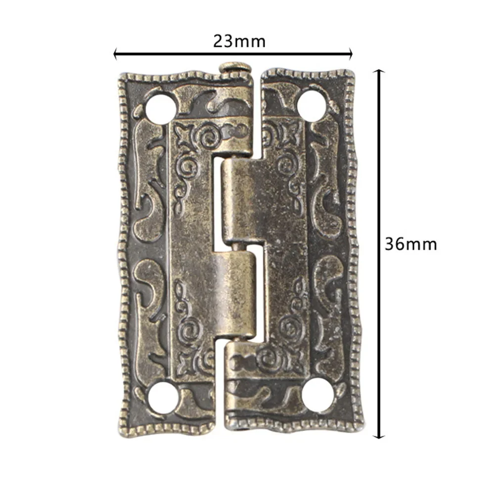 Door Hinges Hinges Antique Printing Bronze Easy To Install Retro Design With Screws Office Vintage Wooden Boxes