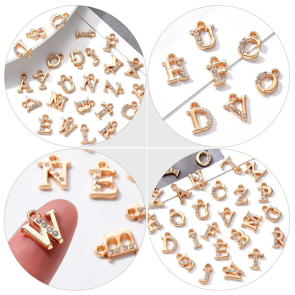 

26Pcs Alphabet Hanging Pendants Exquisite Letter Charms DIY Necklace Bracelet Decorative English Jewelry Accessories