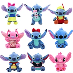 Disney-muñeco de peluche de Stitch para niños, muñeco de Animal de peluche suave, regalo de cumpleaños