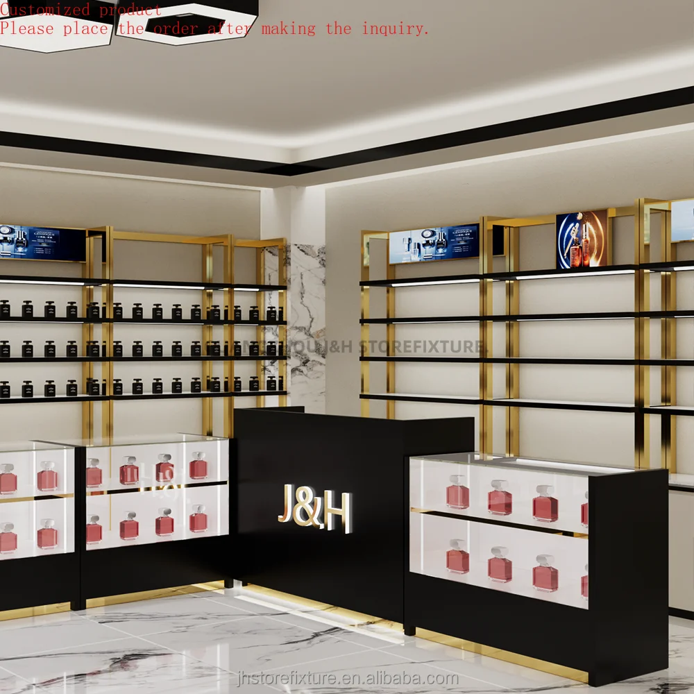 

Custom.Custom .Custom.Luxury Cosmetics Store Interior Design Solution Custom Makeup Perfume Shop Fixtures Skincare Beauty Produc