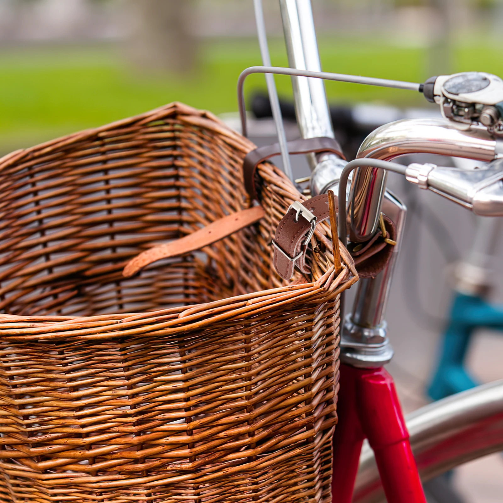 

1Pair Bike Basket Strap Handlebar Belt for Children Scooter Front Container Thicken Detachable Cycling Basket Accessory