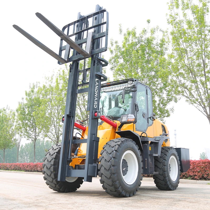 Fully Automatic All-In-One Fork Loader 3 Ton Suitable For All Terrains High Quality 4WD Off Road Forklift CE/EPA Customized Sale