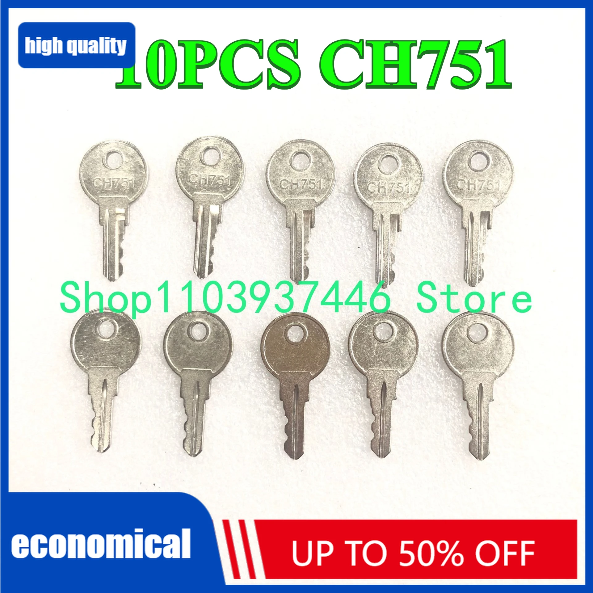 10PCS CH751 Key for RV Campers Cabinets Push Lock CH751