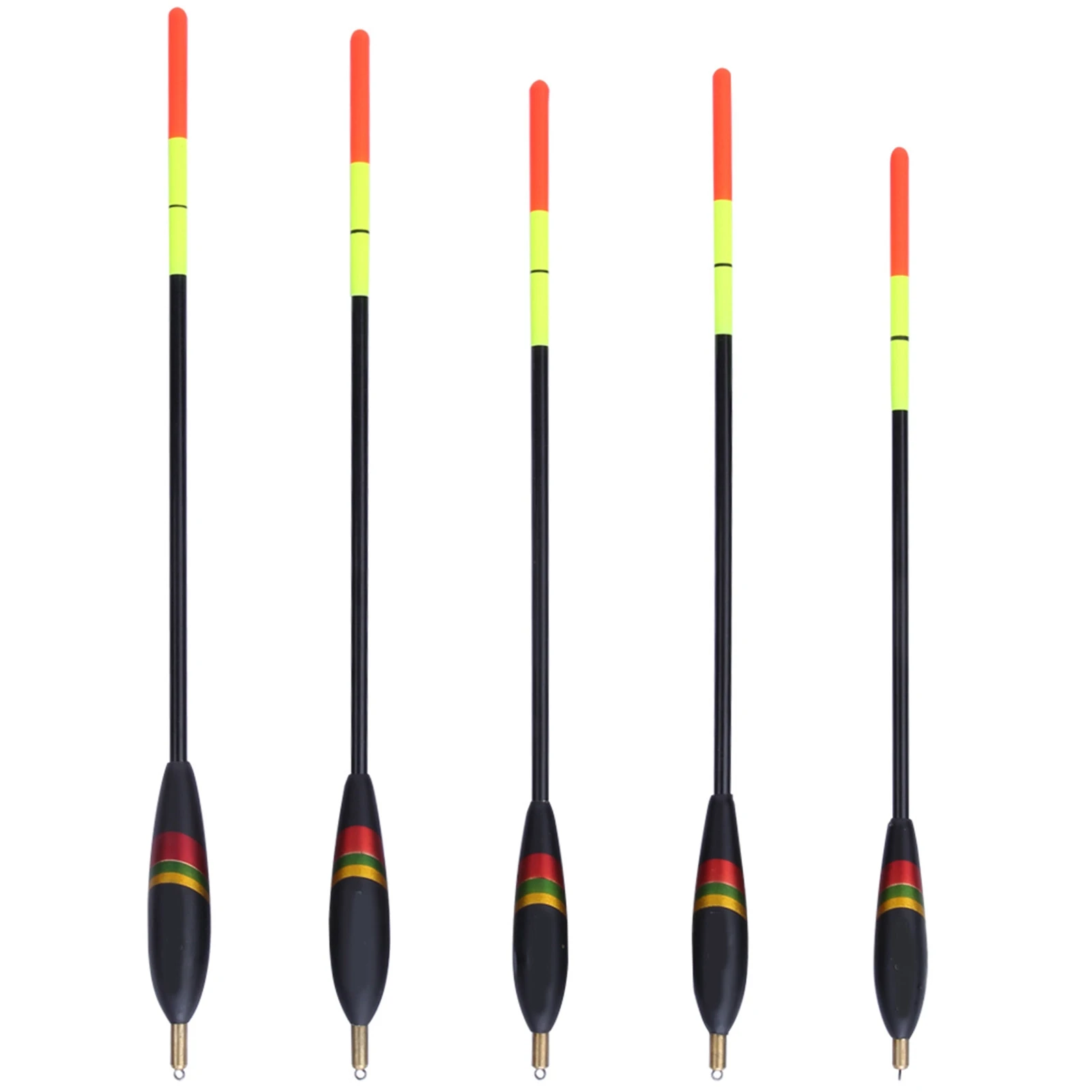 5 pcs Durable Balsa Wooden Fishing Floats Bobber Multi Purpose Fish Feed Baits Accessories Kit