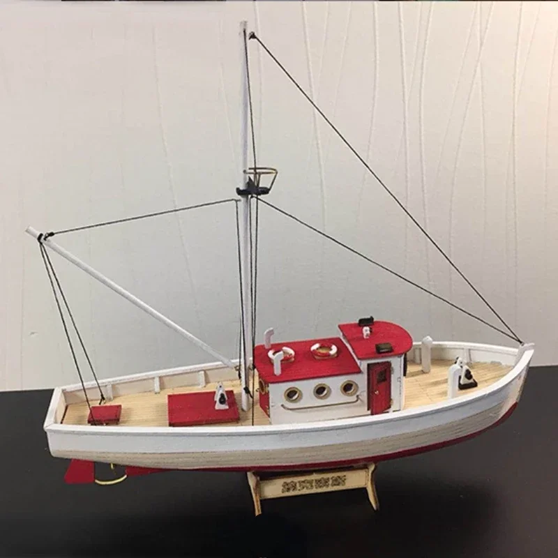 1/50   NAXOS Static Version Simulation Fishing Boat Model Kit Wooden Assembled Boat Model Boy Toy Boat