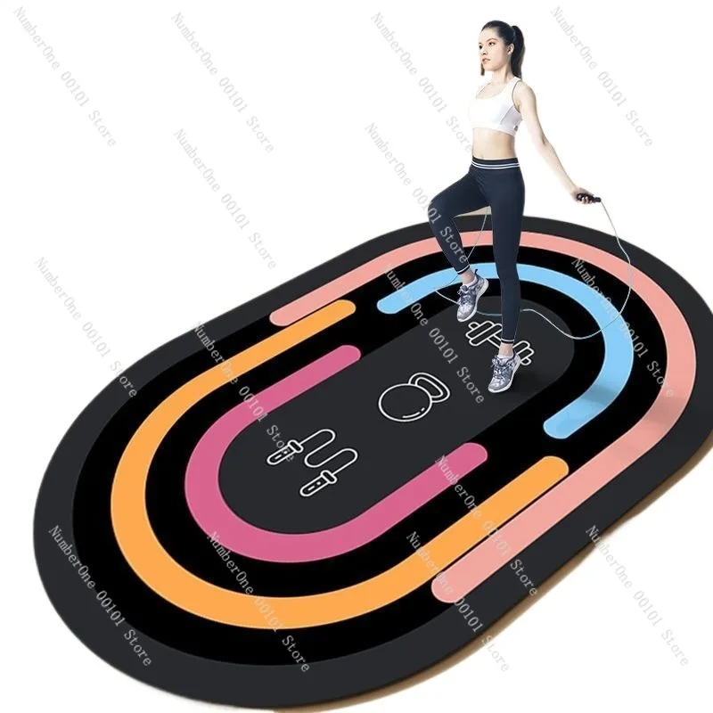 Thickened Jump Rope Mat Home Workout Fitness Weight Loss Floor Pad Sound Insulation Shock Absorbing Non Slip Yoga Mat Household