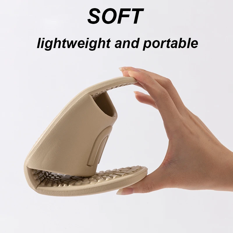 Lightweight Travel Slippers Women 2025 Summer Open Toe Soft Eva Bathroom Slides Woman Comfort Casual Non-Slip Flip Flops Ladies image 2