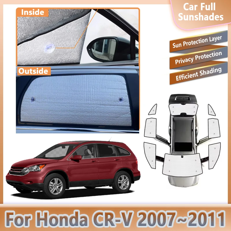 Parasol completo para coche Honda CRV CRV CR-V 2007 ~ 2011, viseras para el sol, cobertura de persianas solares, piezas interiores de coche, accesorios para coche