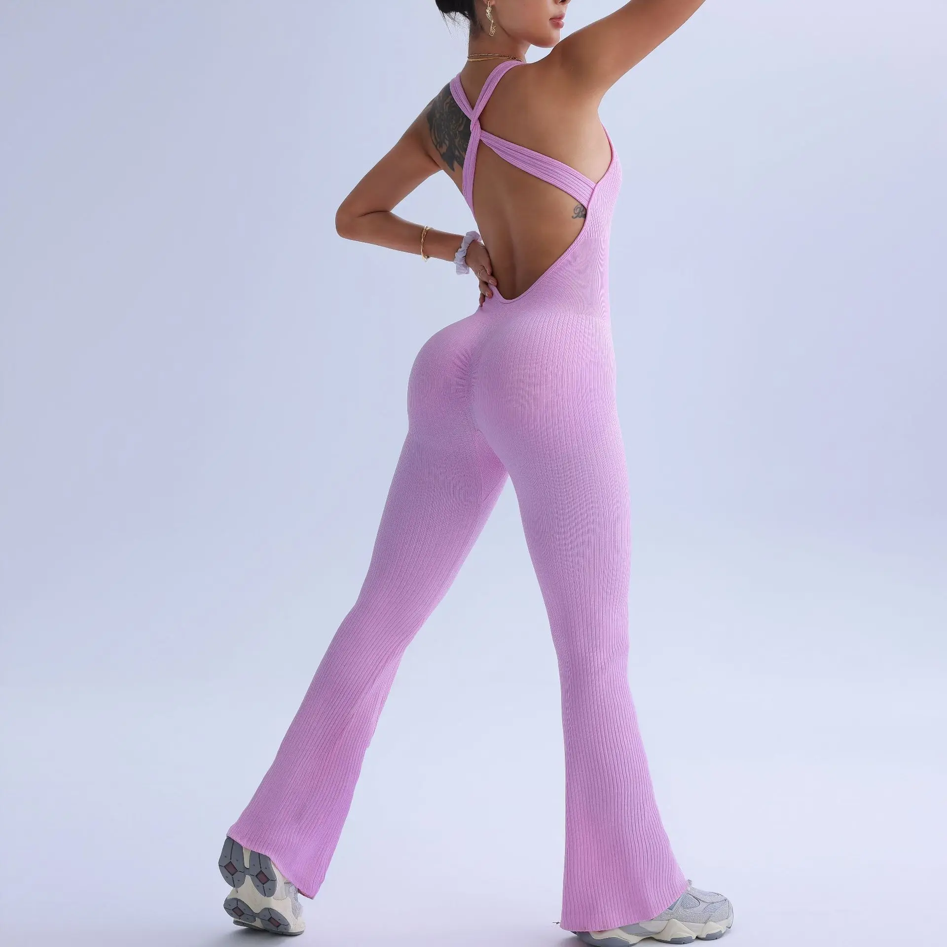 

2026 Womens Quick Dry Yoga One Piece Set Long Pants For Fitness Cycling Sportswear Running Outdoor Workout Clothes High Quality