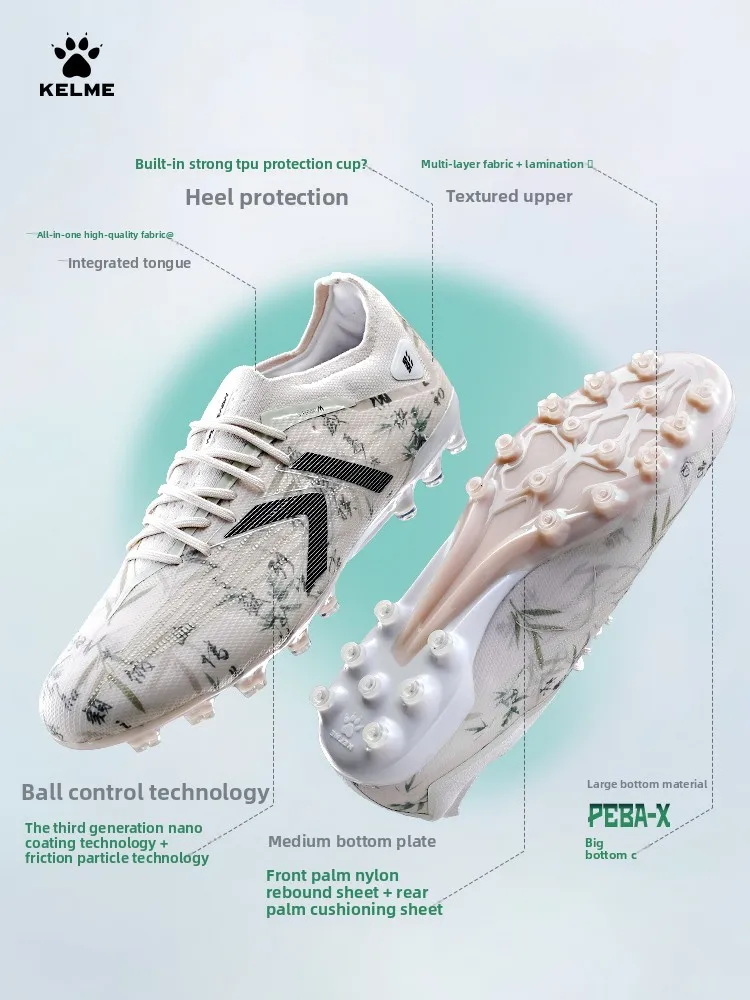 KELME Adult Professional Match Soccer Shoes MG Short Nails Top Grade Football Shoes Indoor Anti Slip Training Football Boots