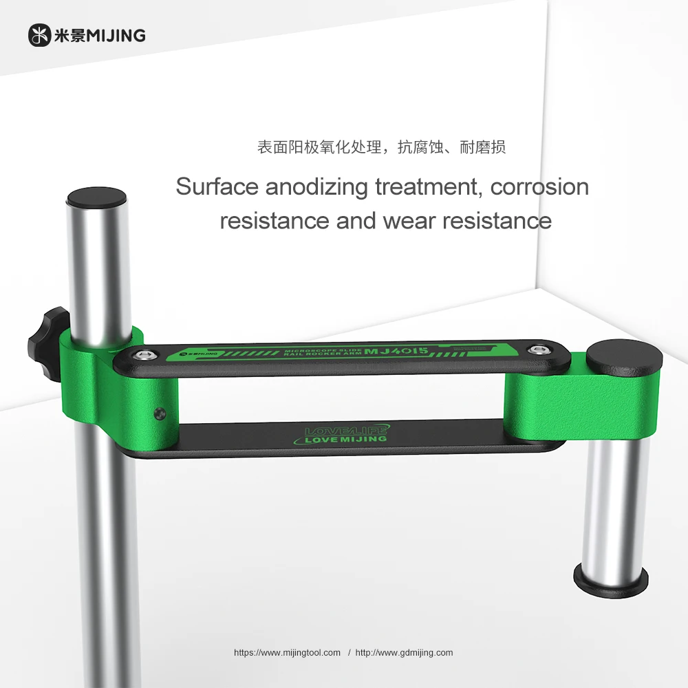 MIJING MJ-4015 360-degree Microscope Rocker Stand Double-arm Thickened Load-bearing Arm for Microscope Repair Support Stand Tool
