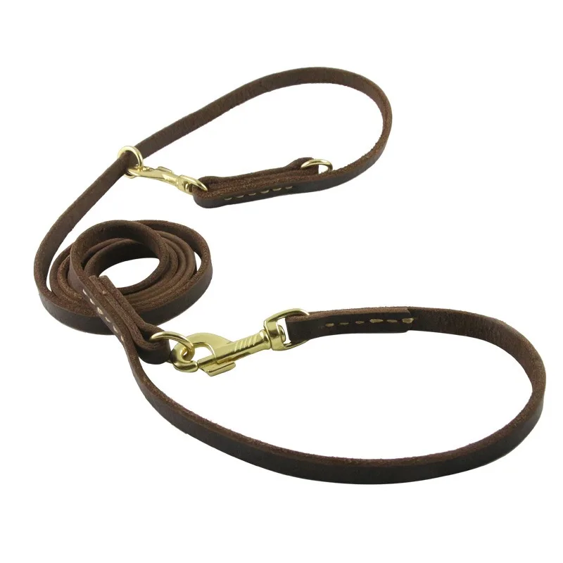 

Multi-function pet leash, cowhide dog chain, leash, convenient tether dog leash running rope