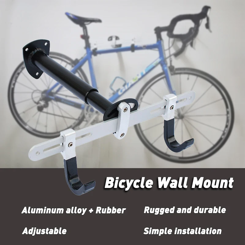 Bicycle Wall Stand MTB Road Bike Showing Wall Mounted Hook Aluminum Alloy Adjustable Storage Support Holder  Bicycle Accessories