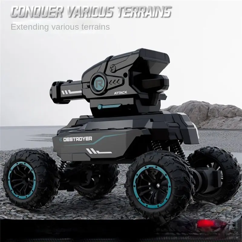 ABJL RC Drift Tank Multifunction Armored Vehicle Remote Control Water Car Multiplayer Competitive Gift Easy Install Blue