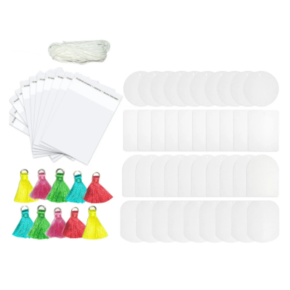 40Pieces Sublimation Air Freshener Blanks DIY Air Freshener Scented Sheets Car Pressed Felt Blanks for DIY Heat Press