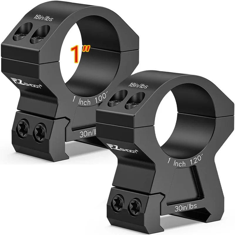 

Кольца для прицела 1 дюйм с креплением на планку Пикатинни, алюминиевые, 2 шт., высота 1/1.2 дюйма, для оптики, прицелов, фонарей, охотничьи аксессуары