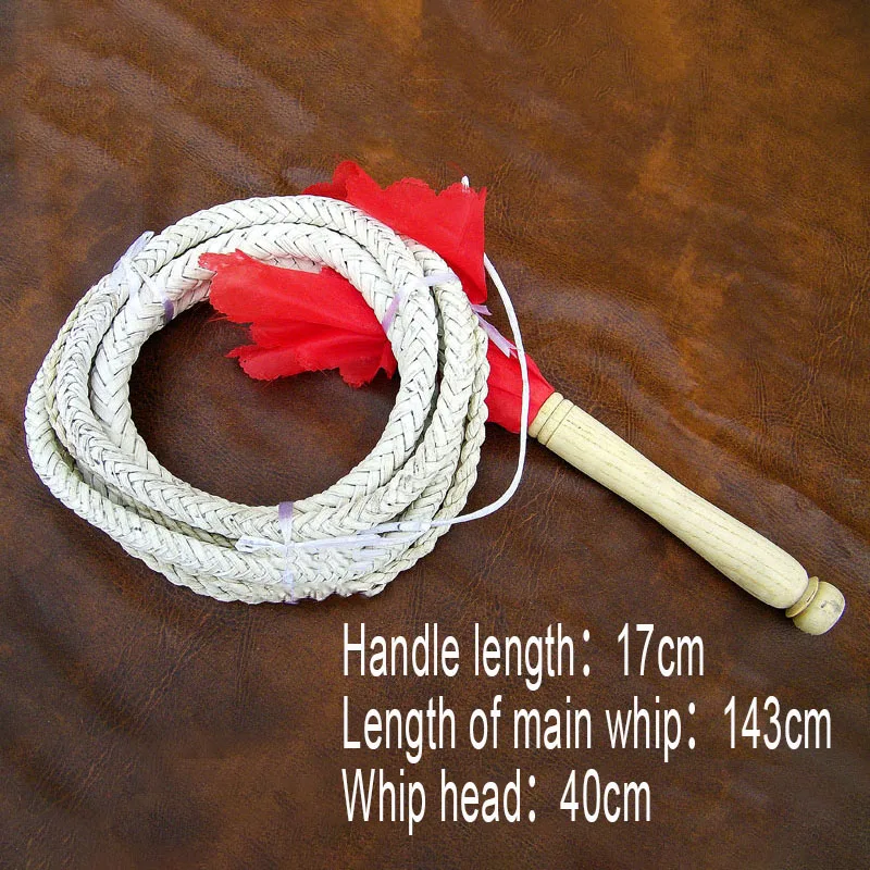 2M /2.5m One-Piece Cowhide Whip For Martial Arts And Self-Defense Gyro Whip For Outdoor Fitness Kung Fu Performance Supplies