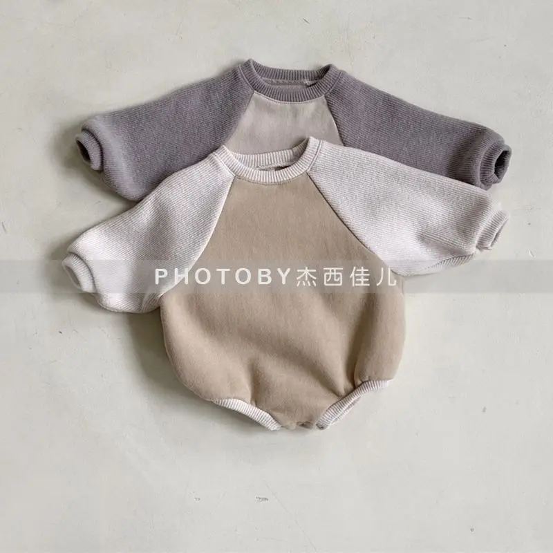 Autumn Winter Plush Warm Baby Romper Newborn Baby Clothing Toddler Girls Boys Bodysuits One-Pieces Jumpsuit