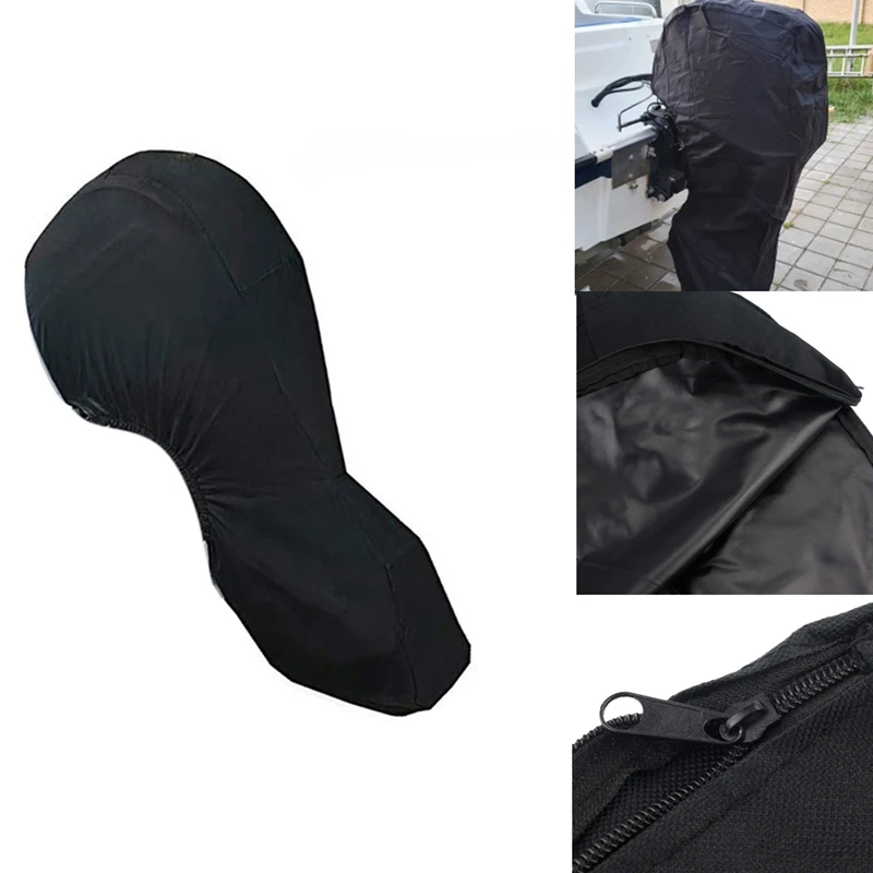 

420D Boat Full Outboard Engine Cover Protection Waterproof Sunshade Dust-Proof For Motor