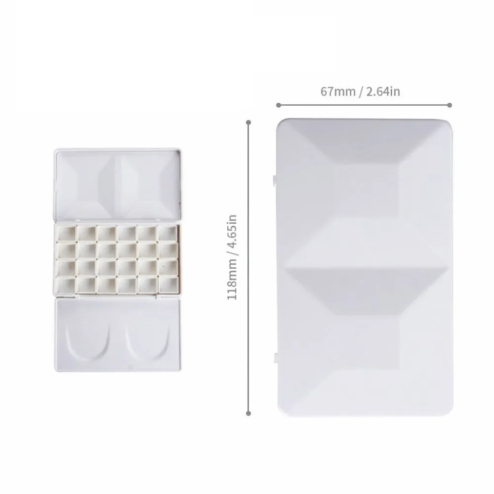 Big Size Travel Case Palette Imitation Enamel Half Pans Diamond Painting Box Empty Box Refill Case Travel Palette