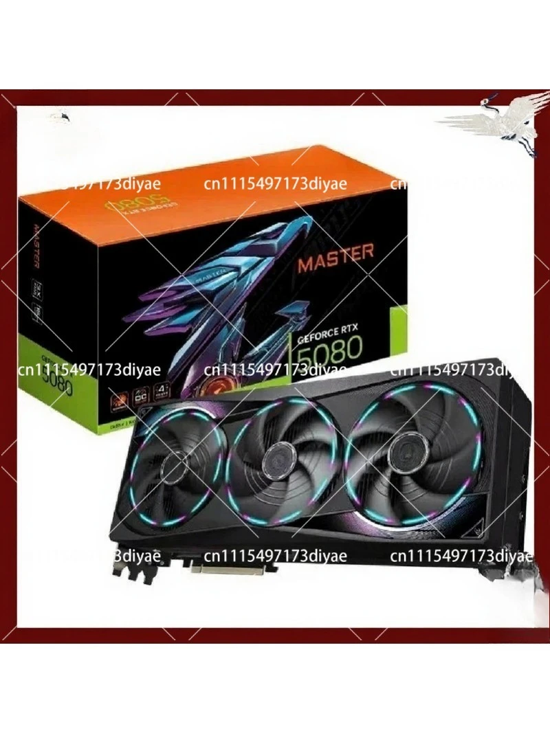 RTX 5080 16G Graphics Card, AI Powered Triple Fan Cooling, PCIe 5.0 for Gaming PC