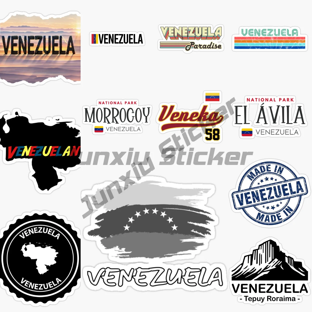 VENEZUELA Flag Scenic Travel Decal Vinyl Car Sticker Car Truck Vehicle Bumper Decal Personalit Car Accessories
