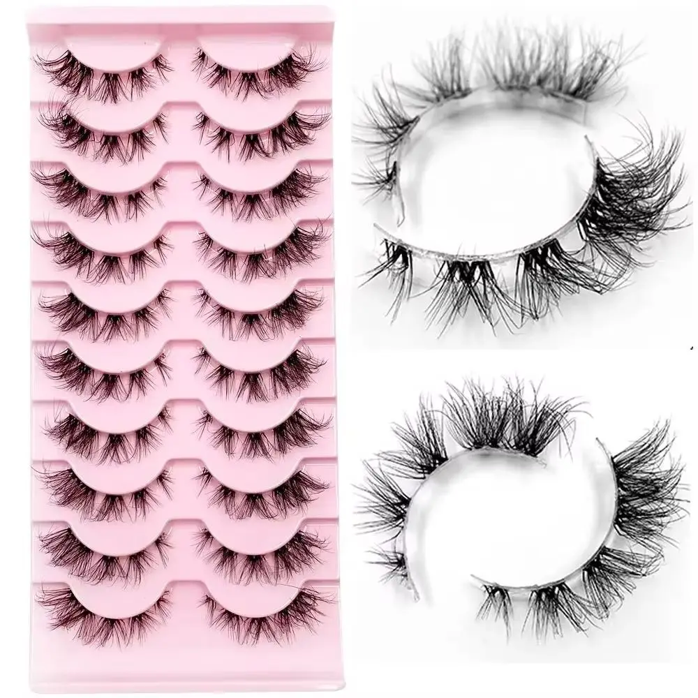 Gesegmenteerde wimpers Manga-wimpers 3D Clear Band-wimpers Natuurlijke uitstraling Piekerige nertsenwimpers Pluizige Cat Eye-wimpers Individuele wimpers